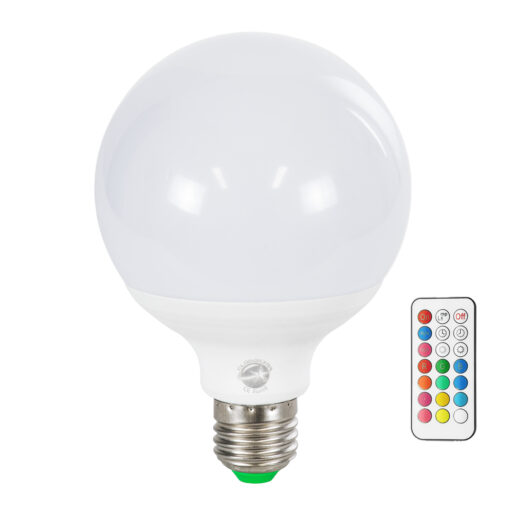 GloboStar® GloboStar® 76071 Λάμπα LED E27 G95 Γλόμπος 12W 780lm 260° AC 220-240V IP20 Φ9.5 x Υ14cm - Εναλλαγή Φωτισμού μέσω Τηλεχειριστηρίου - Πολύχρωμο RGB+WW - 2 Years Warranty