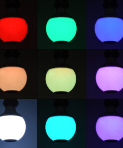 GloboStar® 76072 Λάμπα LED E27 G95 Γλόμπος 12W 780lm 260° με Ενσωματωμένο Bluetooth Ηχείο 3W AC 220-240V IP20 Φ9.5 x Υ13.5cm - Εναλλαγή Φωτισμού μέσω Τηλεχειριστηρίου & Μέσω Smart Home Εφαρμογής HappyLighting APP - Πολύχρωμο RGBW - 2 Years Warranty 12 76072 6