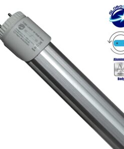 GloboStar® GloboStar® 76181 Λάμπα LED Τύπου Φθορίου T8 Αλουμινίου Τροφοδοσίας Δύο Άκρων 60cm 10W 230V 800lm 180° με Καθαρό Κάλυμμα Θερμό Λευκό 3000K