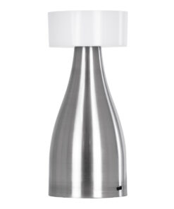 Alternative view of GloboStar® DOLLY 76468 Επαναφορτιζόμενο Επιτραπέζιο Φωτιστικό Πορτατίφ LED 1.5W 105lm 120° DC 5V IP44 CCT Ultra Θερμό 1500K - Φυσικό Λευκό 4500K - Ψυχρό Λευκό 6000K Dimmable Ασημί & Λευκό Πλαστικό - Μ9 x Π9 x Υ21cm - 2 Χρόνια Εγγύηση