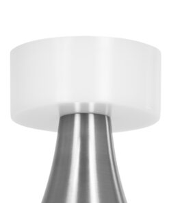 GloboStar® DOLLY 76468 Επαναφορτιζόμενο Επιτραπέζιο Φωτιστικό Πορτατίφ LED 1.5W 105lm 120° DC 5V IP44 CCT Ultra Θερμό 1500K - Φυσικό Λευκό 4500K - Ψυχρό Λευκό 6000K Dimmable Ασημί & Λευκό Πλαστικό - Μ9 x Π9 x Υ21cm - 2 Χρόνια Εγγύηση 18 76468 6