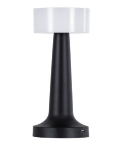 Alternative view of GloboStar® NANNA 76472 Επαναφορτιζόμενο Επιτραπέζιο Φωτιστικό Πορτατίφ LED 1.5W 105lm 120° DC 5V IP44 CCT Ultra Θερμό 1500K - Φυσικό Λευκό 4500K - Ψυχρό Λευκό 6000K Dimmable Μαύρο & Λευκό Πλαστικό - Μ9 x Π9 x Υ21cm - 2 Χρόνια Εγγύηση