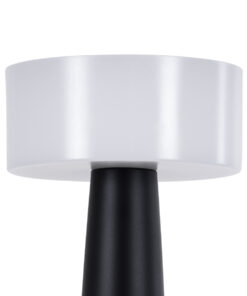 GloboStar® NANNA 76472 Επαναφορτιζόμενο Επιτραπέζιο Φωτιστικό Πορτατίφ LED 1.5W 105lm 120° DC 5V IP44 CCT Ultra Θερμό 1500K - Φυσικό Λευκό 4500K - Ψυχρό Λευκό 6000K Dimmable Μαύρο & Λευκό Πλαστικό - Μ9 x Π9 x Υ21cm - 2 Χρόνια Εγγύηση 17 76472 6