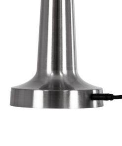 GloboStar® NANNA 76473 Επαναφορτιζόμενο Επιτραπέζιο Φωτιστικό Πορτατίφ LED 1.5W 105lm 120° DC 5V IP44 CCT Ultra Θερμό 1500K - Φυσικό Λευκό 4500K - Ψυχρό Λευκό 6000K Dimmable Ασημί & Λευκό Πλαστικό - Μ9 x Π9 x Υ21cm - 2 Χρόνια Εγγύηση 16 76473 5