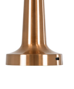 GloboStar® NANNA 76474 Επαναφορτιζόμενο Επιτραπέζιο Φωτιστικό Πορτατίφ LED 1.5W 105lm 120° DC 5V IP44 CCT Ultra Θερμό 1500K - Φυσικό Λευκό 4500K - Ψυχρό Λευκό 6000K Dimmable Χάλκινο & Λευκό Πλαστικό - Μ9 x Π9 x Υ21cm - 2 Χρόνια Εγγύηση 15 76474 4