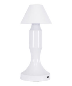 Alternative view of GloboStar® LUNNA 76476 Επαναφορτιζόμενο Επιτραπέζιο Φωτιστικό Πορτατίφ LED 1.5W 105lm 120° DC 5V IP44 CCT Ultra Θερμό 1500K - Φυσικό Λευκό 4500K - Ψυχρό Λευκό 6000K Dimmable Λευκό Πλαστικό - Μ9 x Π9 x Υ23cm- 2 Χρόνια Εγγύηση