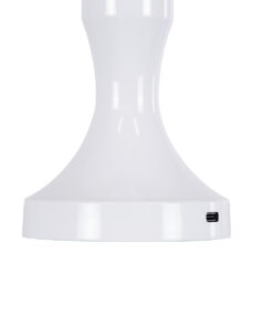 GloboStar® LUNNA 76476 Επαναφορτιζόμενο Επιτραπέζιο Φωτιστικό Πορτατίφ LED 1.5W 105lm 120° DC 5V IP44 CCT Ultra Θερμό 1500K - Φυσικό Λευκό 4500K - Ψυχρό Λευκό 6000K Dimmable Λευκό Πλαστικό - Μ9 x Π9 x Υ23cm- 2 Χρόνια Εγγύηση 15 76476 4