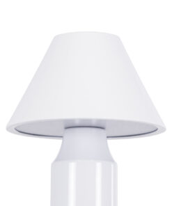 GloboStar® LUNNA 76476 Επαναφορτιζόμενο Επιτραπέζιο Φωτιστικό Πορτατίφ LED 1.5W 105lm 120° DC 5V IP44 CCT Ultra Θερμό 1500K - Φυσικό Λευκό 4500K - Ψυχρό Λευκό 6000K Dimmable Λευκό Πλαστικό - Μ9 x Π9 x Υ23cm- 2 Χρόνια Εγγύηση 17 76476 6