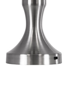 GloboStar® LUNNA 76478 Επαναφορτιζόμενο Επιτραπέζιο Φωτιστικό Πορτατίφ LED 1.5W 105lm 120° DC 5V IP44 CCT Ultra Θερμό 1500K - Φυσικό Λευκό 4500K - Ψυχρό Λευκό 6000K Dimmable Ασημί Πλαστικό - Μ9 x Π9 x Υ23cm - 2 Χρόνια Εγγύηση 16 76478 4