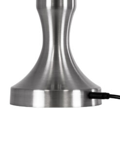 GloboStar® LUNNA 76478 Επαναφορτιζόμενο Επιτραπέζιο Φωτιστικό Πορτατίφ LED 1.5W 105lm 120° DC 5V IP44 CCT Ultra Θερμό 1500K - Φυσικό Λευκό 4500K - Ψυχρό Λευκό 6000K Dimmable Ασημί Πλαστικό - Μ9 x Π9 x Υ23cm - 2 Χρόνια Εγγύηση 17 76478 5