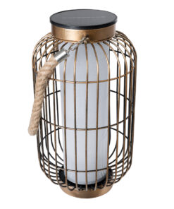 GloboStar® GloboStar® 76487 Αυτόνομο Ηλιακό Κρεμαστό/Επιτραπέζιο Φωτιστικό Φαναράκι LED SMD 1W 100lm με Ενσωματωμένη Μπαταρία 600mAh - Φωτοβολταϊκό Πάνελ με Αισθητήρα Ημέρας-Νύχτας Χάλκινο Αδιάβροχο IP44 Θερμό Λευκό 2700K