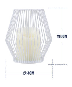 GloboStar® CANDLE 76488 Διακοσμητικό Realistic Κερί με LED Εφέ Κινούμενης Φλόγας - Μπαταρίας 2 x AA (Δεν Συμπεριλαμβάνονται) & Ασύρματο Χειριστήριο IR Θερμό Λευκό 2700K Dimmable Λευκό Φ14 x Υ16cm 11 76488 5