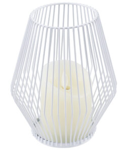 GloboStar® GloboStar® CANDLE 76489 Διακοσμητικό Realistic Κερί με LED Εφέ Κινούμενης Φλόγας - Μπαταρίας 2 x AA (Δεν Συμπεριλαμβάνονται) & Ασύρματο Χειριστήριο IR Θερμό Λευκό 2700K Dimmable Λευκό Φ16 x Υ18cm