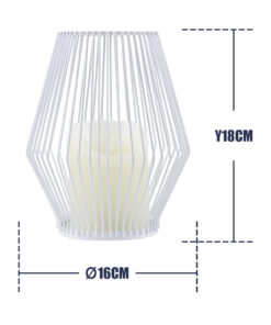GloboStar® CANDLE 76489 Διακοσμητικό Realistic Κερί με LED Εφέ Κινούμενης Φλόγας - Μπαταρίας 2 x AA (Δεν Συμπεριλαμβάνονται) & Ασύρματο Χειριστήριο IR Θερμό Λευκό 2700K Dimmable Λευκό Φ16 x Υ18cm 11 76489 5