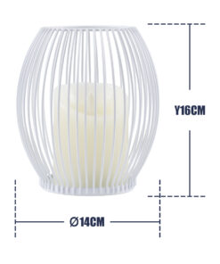 GloboStar® CANDLE 76490 Διακοσμητικό Realistic Κερί με LED Εφέ Κινούμενης Φλόγας - Μπαταρίας 2 x AA (Δεν Συμπεριλαμβάνονται) & Ασύρματο Χειριστήριο IR Θερμό Λευκό 2700K Dimmable Λευκό Φ14 x Υ16cm 11 76490 5