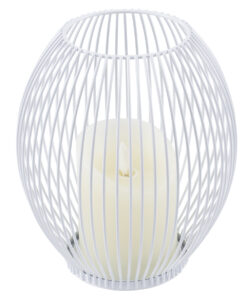 GloboStar® GloboStar® CANDLE 76491 Διακοσμητικό Realistic Κερί με LED Εφέ Κινούμενης Φλόγας - Μπαταρίας 2 x AA (Δεν Συμπεριλαμβάνονται) & Ασύρματο Χειριστήριο IR Θερμό Λευκό 2700K Dimmable Λευκό Φ16 x Υ18cm