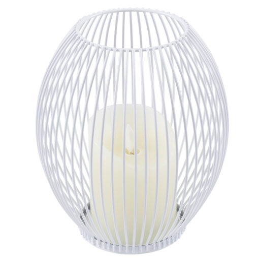 GloboStar® GloboStar® CANDLE 76491 Διακοσμητικό Realistic Κερί με LED Εφέ Κινούμενης Φλόγας - Μπαταρίας 2 x AA (Δεν Συμπεριλαμβάνονται) & Ασύρματο Χειριστήριο IR Θερμό Λευκό 2700K Dimmable Λευκό Φ16 x Υ18cm