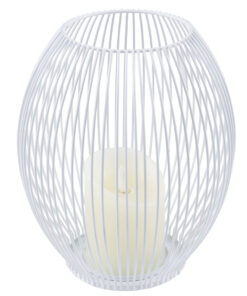 GloboStar® GloboStar® CANDLE 76492 Διακοσμητικό Realistic Κερί με LED Εφέ Κινούμενης Φλόγας - Μπαταρίας 2 x AA (Δεν Συμπεριλαμβάνονται) & Ασύρματο Χειριστήριο IR Θερμό Λευκό 2700K Dimmable Λευκό Φ19 x Υ24cm