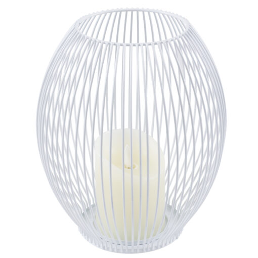 GloboStar® GloboStar® CANDLE 76492 Διακοσμητικό Realistic Κερί με LED Εφέ Κινούμενης Φλόγας - Μπαταρίας 2 x AA (Δεν Συμπεριλαμβάνονται) & Ασύρματο Χειριστήριο IR Θερμό Λευκό 2700K Dimmable Λευκό Φ19 x Υ24cm