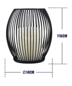 GloboStar® CANDLE 76495 Διακοσμητικό Realistic Κερί με LED Εφέ Κινούμενης Φλόγας - Μπαταρίας 2 x AA (Δεν Συμπεριλαμβάνονται) & Ασύρματο Χειριστήριο IR Θερμό Λευκό 2700K Dimmable Μαύρο Φ14 x Υ16cm 11 76495 5