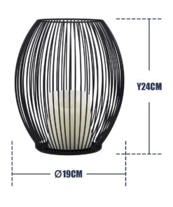 GloboStar® CANDLE 76497 Διακοσμητικό Realistic Κερί με LED Εφέ Κινούμενης Φλόγας - Μπαταρίας 2 x AA (Δεν Συμπεριλαμβάνονται) & Ασύρματο Χειριστήριο IR Θερμό Λευκό 2700K Dimmable Μαύρο Φ19 x Υ24cm 11 76497 5