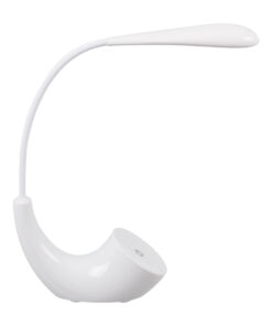 Alternative view of GLOBOSTAR® TEBLARO 76500 Μοντέρνο Επιτραπέζιο Φωτιστικό Γραφείου LED 2.8W 280lm 120° DC 5V με USB-C με Επαναφορτιζόμενη Μπαταρία Li-ion 3.7V 1x18650 1800mAh IP20 Φυσικό Λευκό 4500K Dimmable - Sanan SMD Chip - Λευκό - Μ15.5 x Π7.5 x Υ44.5cm - 2 Χρόνια Εγγύηση