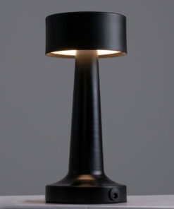 Alternative view of GloboStar® BELLA 76503 Επαναφορτιζόμενο Επιτραπέζιο Φωτιστικό Πορτατίφ LED 1.5W 105lm 120° DC 5V IP44 Θερμό Λευκό 2700K Dimmable Μαύρο Αλουμίνιο - Μ9 x Π9 x Υ21cm - 2 Xρόνια Εγγύηση