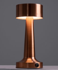 Alternative view of GloboStar® BELLA 76505 Επαναφορτιζόμενο Επιτραπέζιο Φωτιστικό Πορτατίφ LED 1.5W 105lm 120° DC 5V IP44 Θερμό Λευκό 2700K Dimmable Χάλκινο Αλουμίνιο - Μ9 x Π9 x Υ21cm - 2 Xρόνια Εγγύηση