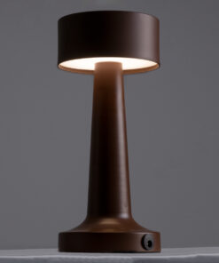 Alternative view of GloboStar® BELLA 76507 Επαναφορτιζόμενο Επιτραπέζιο Φωτιστικό Πορτατίφ LED 1.5W 105lm 120° DC 5V IP44 Θερμό Λευκό 2700K Dimmable Καφέ Αλουμίνιο - Μ9 x Π9 x Υ21cm - 2 Xρόνια Εγγύηση