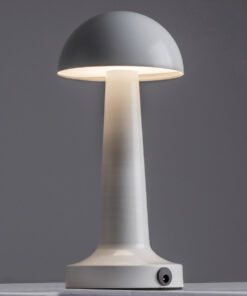 Alternative view of GloboStar® COCO 76508 Επαναφορτιζόμενο Επιτραπέζιο Φωτιστικό Πορτατίφ LED 1.5W 105lm 120° DC 5V IP44 Θερμό Λευκό 2700K Dimmable Λευκό Αλουμίνιο - Μ10 x Π10 x Υ22cm - 2 Xρόνια Εγγύηση