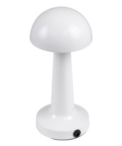 GloboStar® COCO 76508 Επαναφορτιζόμενο Επιτραπέζιο Φωτιστικό Πορτατίφ LED 1.5W 105lm 120° DC 5V IP44 Θερμό Λευκό 2700K Dimmable Λευκό Αλουμίνιο - Μ10 x Π10 x Υ22cm - 2 Xρόνια Εγγύηση 13 76508 4