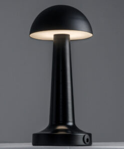 Alternative view of GloboStar® COCO 76509 Επαναφορτιζόμενο Επιτραπέζιο Φωτιστικό Πορτατίφ LED 1.5W 105lm 120° DC 5V IP44 Θερμό Λευκό 2700K Dimmable Μαύρο Αλουμίνιο - Μ10 x Π10 x Υ22cm - 2 Xρόνια Εγγύηση