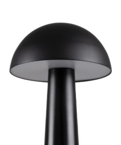 GloboStar® COCO 76509 Επαναφορτιζόμενο Επιτραπέζιο Φωτιστικό Πορτατίφ LED 1.5W 105lm 120° DC 5V IP44 Θερμό Λευκό 2700K Dimmable Μαύρο Αλουμίνιο - Μ10 x Π10 x Υ22cm - 2 Xρόνια Εγγύηση 16 76509 7