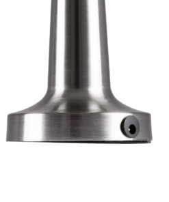 GloboStar® COCO 76510 Επαναφορτιζόμενο Επιτραπέζιο Φωτιστικό Πορτατίφ LED 1.5W 105lm 120° DC 5V IP44 Θερμό Λευκό 2700K Dimmable Ασημί Αλουμίνιο - Μ10 x Π10 x Υ22cm - 2 Xρόνια Εγγύηση 14 76510 5