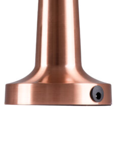 GloboStar® COCO 76511 Επαναφορτιζόμενο Επιτραπέζιο Φωτιστικό Πορτατίφ LED 1.5W 105lm 120° DC 5V IP44 Θερμό Λευκό 2700K Dimmable Χάλκινο Αλουμίνιο - Μ10 x Π10 x Υ22cm - 2 Xρόνια Εγγύηση 14 76511 5