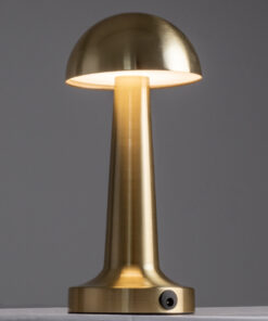 Alternative view of GloboStar® COCO 76512 Επαναφορτιζόμενο Επιτραπέζιο Φωτιστικό Πορτατίφ LED 1.5W 105lm 120° DC 5V IP44 Θερμό Λευκό 2700K Dimmable Χρυσό Αλουμίνιο - Μ10 x Π10 x Υ22cm - 2 Xρόνια Εγγύηση