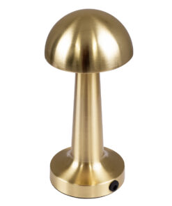 GloboStar® COCO 76512 Επαναφορτιζόμενο Επιτραπέζιο Φωτιστικό Πορτατίφ LED 1.5W 105lm 120° DC 5V IP44 Θερμό Λευκό 2700K Dimmable Χρυσό Αλουμίνιο - Μ10 x Π10 x Υ22cm - 2 Xρόνια Εγγύηση 13 76512 4