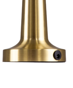 GloboStar® COCO 76512 Επαναφορτιζόμενο Επιτραπέζιο Φωτιστικό Πορτατίφ LED 1.5W 105lm 120° DC 5V IP44 Θερμό Λευκό 2700K Dimmable Χρυσό Αλουμίνιο - Μ10 x Π10 x Υ22cm - 2 Xρόνια Εγγύηση 14 76512 5