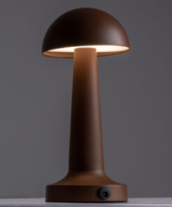 Alternative view of GloboStar® COCO 76513 Επαναφορτιζόμενο Επιτραπέζιο Φωτιστικό Πορτατίφ LED 1.5W 105lm 120° DC 5V IP44 Θερμό Λευκό 2700K Dimmable Καφέ Αλουμίνιο - Μ10 x Π10 x Υ22cm - 2 Xρόνια Εγγύηση