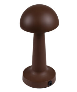 GloboStar® COCO 76513 Επαναφορτιζόμενο Επιτραπέζιο Φωτιστικό Πορτατίφ LED 1.5W 105lm 120° DC 5V IP44 Θερμό Λευκό 2700K Dimmable Καφέ Αλουμίνιο - Μ10 x Π10 x Υ22cm - 2 Xρόνια Εγγύηση 13 76513 4