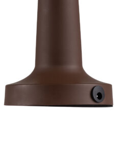 GloboStar® COCO 76513 Επαναφορτιζόμενο Επιτραπέζιο Φωτιστικό Πορτατίφ LED 1.5W 105lm 120° DC 5V IP44 Θερμό Λευκό 2700K Dimmable Καφέ Αλουμίνιο - Μ10 x Π10 x Υ22cm - 2 Xρόνια Εγγύηση 14 76513 5