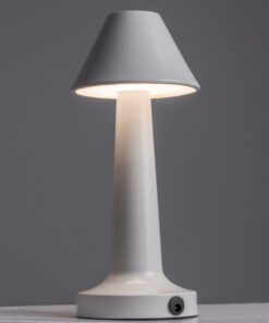 Alternative view of GloboStar® MOLLY 76514 Επαναφορτιζόμενο Επιτραπέζιο Φωτιστικό Πορτατίφ LED 1.5W 105lm 120° DC 5V IP44 Θερμό Λευκό 2700K Dimmable Λευκό Αλουμίνιο - Μ10 x Π10 x Υ23cm - 2 Xρόνια Εγγύηση