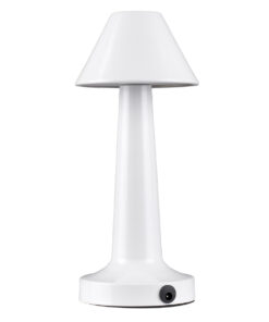 GloboStar® MOLLY 76514 Επαναφορτιζόμενο Επιτραπέζιο Φωτιστικό Πορτατίφ LED 1.5W 105lm 120° DC 5V IP44 Θερμό Λευκό 2700K Dimmable Λευκό Αλουμίνιο - Μ10 x Π10 x Υ23cm - 2 Xρόνια Εγγύηση 12 76514 3