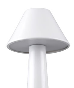 GloboStar® MOLLY 76514 Επαναφορτιζόμενο Επιτραπέζιο Φωτιστικό Πορτατίφ LED 1.5W 105lm 120° DC 5V IP44 Θερμό Λευκό 2700K Dimmable Λευκό Αλουμίνιο - Μ10 x Π10 x Υ23cm - 2 Xρόνια Εγγύηση 16 76514 7