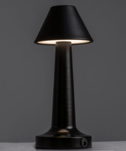 Alternative view of GloboStar® MOLLY 76515 Επαναφορτιζόμενο Επιτραπέζιο Φωτιστικό Πορτατίφ LED 1.5W 105lm 120° DC 5V IP44 Θερμό Λευκό 2700K Dimmable Μαύρο Αλουμίνιο - Μ10 x Π10 x Υ23cm - 2 Xρόνια Εγγύηση