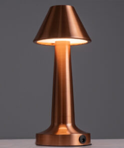 Alternative view of GloboStar® MOLLY 76517 Επαναφορτιζόμενο Επιτραπέζιο Φωτιστικό Πορτατίφ LED 1.5W 105lm 120° DC 5V IP44 Θερμό Λευκό 2700K Dimmable Χάλκινο Αλουμίνιο - Μ10 x Π10 x Υ23cm - 2 Xρόνια Εγγύηση