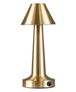 GloboStar® MOLLY 76518 Επαναφορτιζόμενο Επιτραπέζιο Φωτιστικό Πορτατίφ LED 1.5W 105lm 120° DC 5V IP44 Θερμό Λευκό 2700K Dimmable Χρυσό Αλουμίνιο - Μ10 x Π10 x Υ23cm - 2 Xρόνια Εγγύηση 12 76518 3