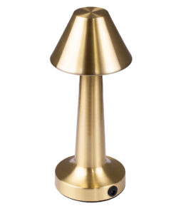 GloboStar® MOLLY 76518 Επαναφορτιζόμενο Επιτραπέζιο Φωτιστικό Πορτατίφ LED 1.5W 105lm 120° DC 5V IP44 Θερμό Λευκό 2700K Dimmable Χρυσό Αλουμίνιο - Μ10 x Π10 x Υ23cm - 2 Xρόνια Εγγύηση 13 76518 4