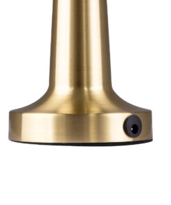 GloboStar® MOLLY 76518 Επαναφορτιζόμενο Επιτραπέζιο Φωτιστικό Πορτατίφ LED 1.5W 105lm 120° DC 5V IP44 Θερμό Λευκό 2700K Dimmable Χρυσό Αλουμίνιο - Μ10 x Π10 x Υ23cm - 2 Xρόνια Εγγύηση 14 76518 5