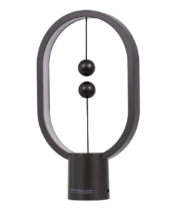 GloboStar® 76544 Επιτραπέζιο Φωτιστικό Πορτατίφ LED 15W 1500lm 360° DC 5V IP20 Θερμό Λευκό 2700K Μαύρο & Λευκό Πλαστικό - Μ14 x Π5.5 x Υ24.8cm - 2 Xρόνια Εγγύηση 15 76544 3